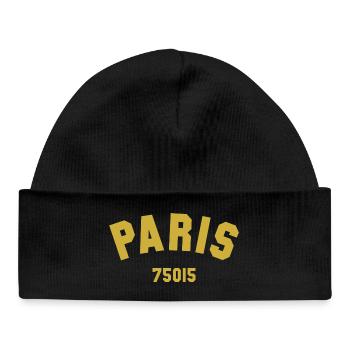 15e arrondissement de PARIS - Bonnet bébé bio - noir - Devant