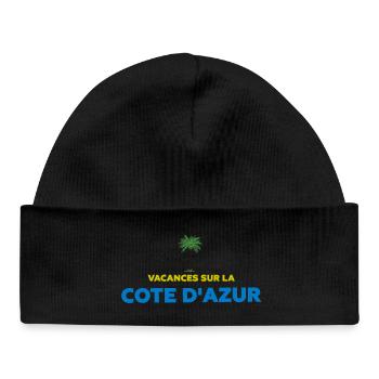 Holidays on the French Riviera - Baby Organic Beanie - black - Front