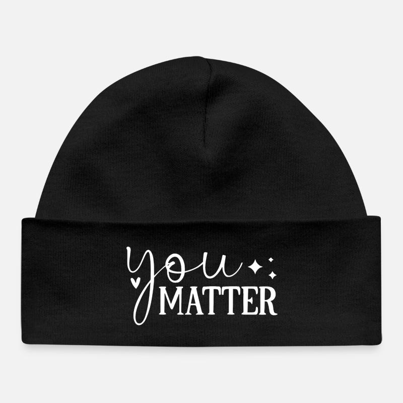 You Matter - Conception motivante - Bonnet bébé bio - noir
