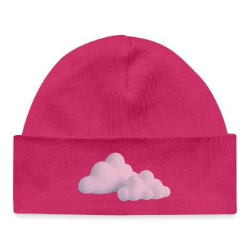 Cloud Design Sunset Colors - Baby Organic Beanie - hot pink - Front