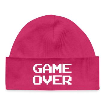 Pixel Game Over Rétro - Bonnet bébé bio - hot pink - Devant