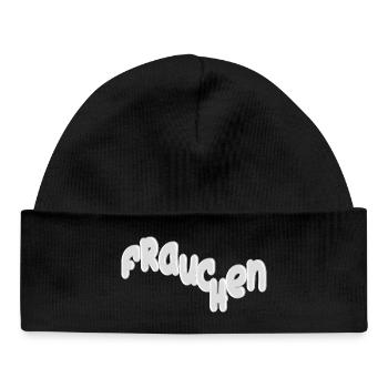 Mistress Silver Curvy Font Design - Baby Organic Beanie - black - Front