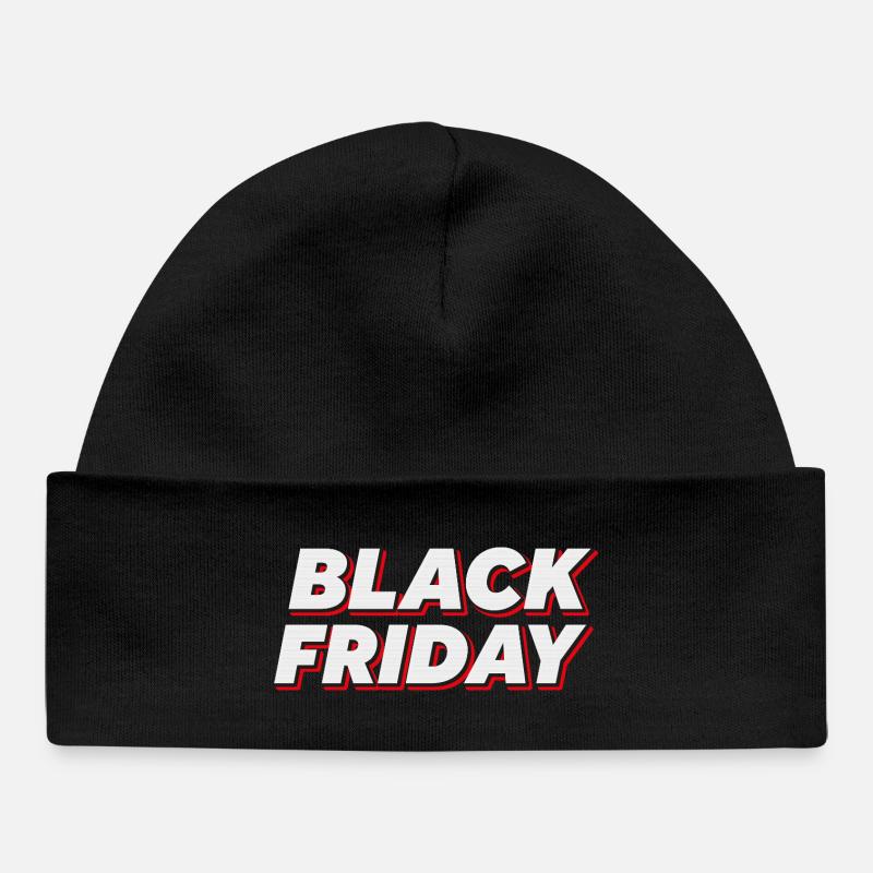 Texte en gras pour le Black Friday - Bonnet bébé bio - noir