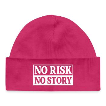 No Risk No Story - Baby Organic Beanie - hot pink - Front