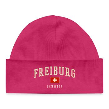 Emblème Fribourg-Suisse - Bonnet bébé bio - hot pink - Devant