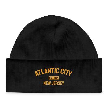 Atlantic City - Est. 1854 - New Jersey - USA - Baby Organic Mütze - Schwarz - Vorne