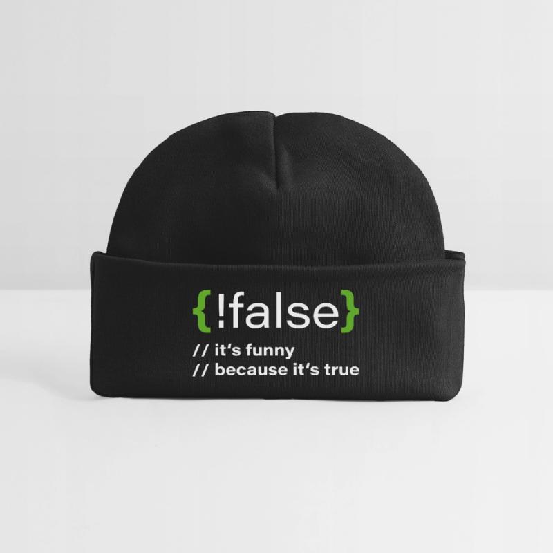 false – Lustiger Programmierer Spruch Baby Organic Mütze