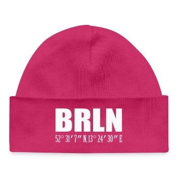 Berlin - Bonnet bébé bio - hot pink - Devant