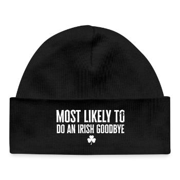 Most Likely to Irish Goodbye - Baby Organic Beanie - black - Front
