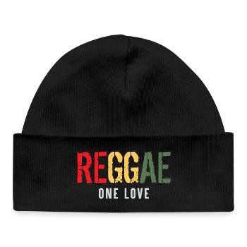 Reggae One Love Color Palette - Baby Organic Beanie - black - Front