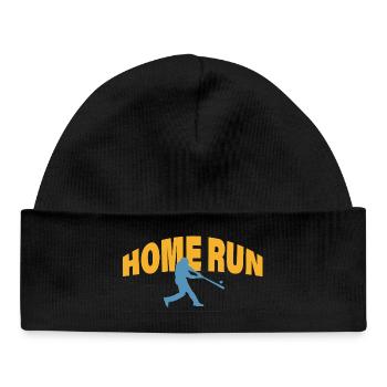 Home Run - Baby Organic Beanie - black - Front