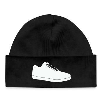 Shoe Silhouette Line Art - Baby Organic Beanie - black - Front