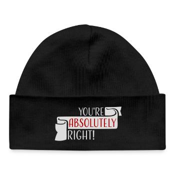 You're Absolutely Right Lustig Sarkastisch KI Logo - Baby Organic Mütze - Schwarz - Vorne
