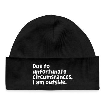 Funny Introvert Design - Sarcastic Sarcasm Humor - Baby Organic Beanie - black - Front