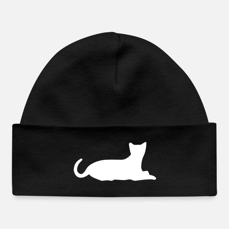 chat chat chat chat chat - Bonnet bébé bio - noir