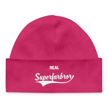 Real Superfarbror - Baby Organic Mütze - hot Pink - Vorne