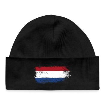 Coup de pinceau Dutch Tricolor - Bonnet bébé bio - noir - Devant