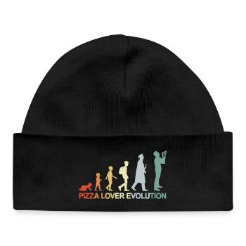 Development of a pizza lover - Baby Organic Beanie - black - Front