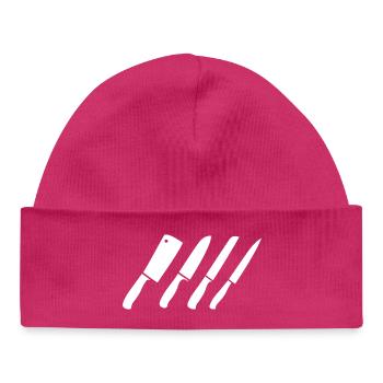 Messer Zeichnung - Baby Organic Mütze - hot Pink - Vorne
