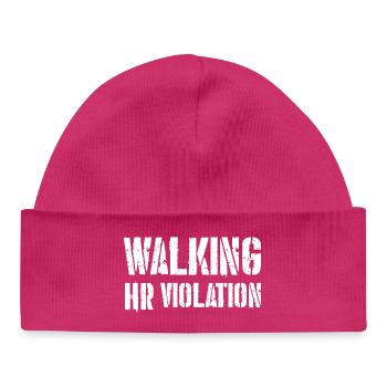 Violation des RH de la marche - Bonnet bébé bio - hot pink - Devant