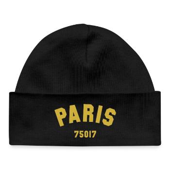 17e arrondissement de PARIS - Bonnet bébé bio - noir - Devant