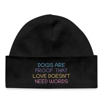 Les chiens prouvent l’amour sans mots - Bonnet bébé bio - noir - Devant