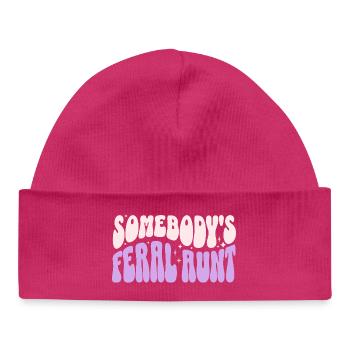 Somebody's Feral Aunt  - Bonnet bébé bio - hot pink - Devant