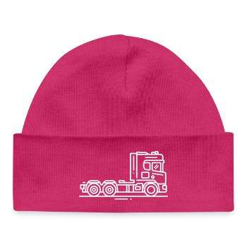 Laster Lkw Fahrzeug - Baby Organic Mütze - hot Pink - Vorne