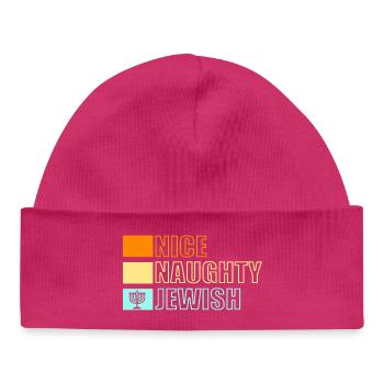Hanukkah Chanukkah Hanukah - Baby Organic Beanie - hot pink - Front