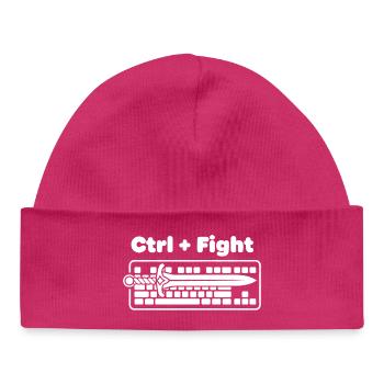 Ctrl Fight Schwert über Tastatur - Baby Organic Mütze - hot Pink - Vorne