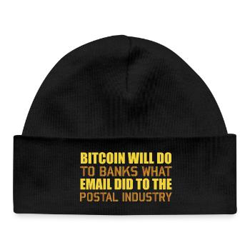 Bitcoin Postal Industry - Baby Organic Beanie - black - Front