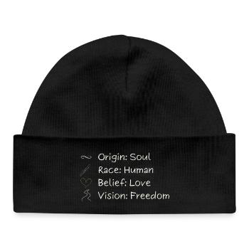 One Vision. One Freedom. One Humanity. - Baby Organic Beanie - black - Front