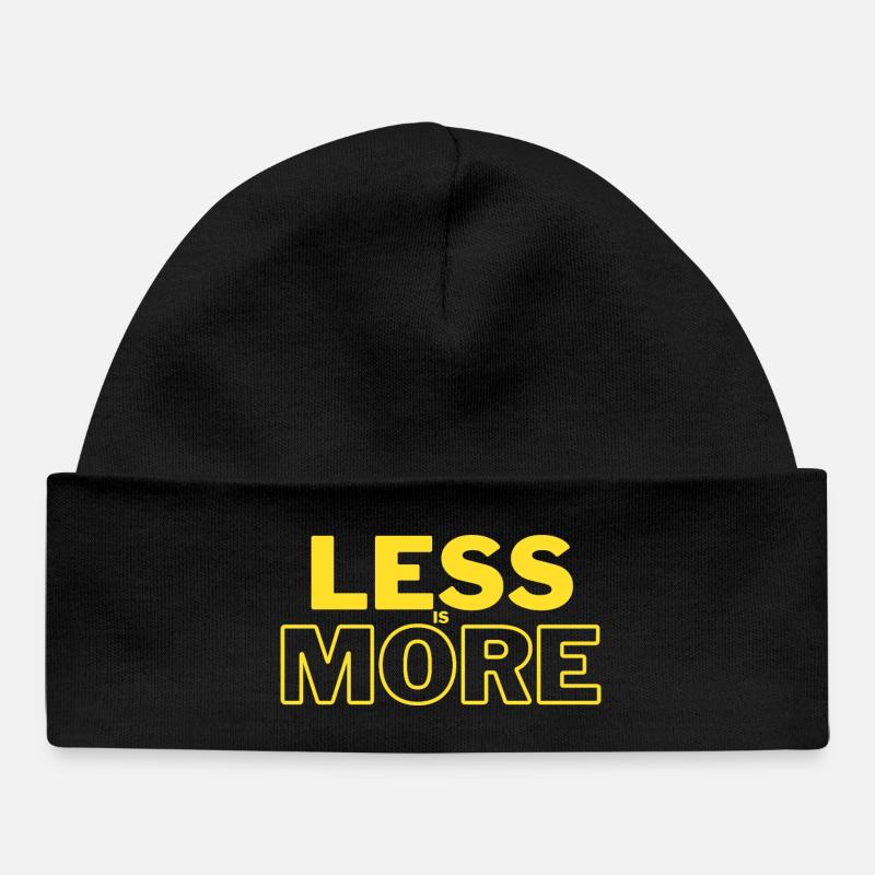 Less Is More - Baby Organic Beanie - black