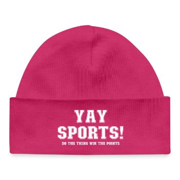 Yay Sports – Fan de sport sans méfiance (femmes) - Bonnet bébé bio - hot pink - Devant