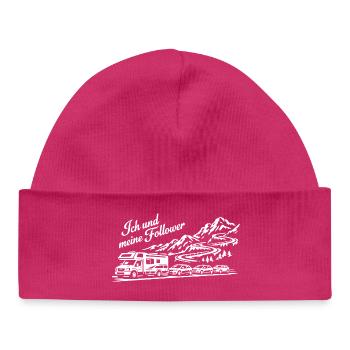 Moi et mes abonnés - Camping-car - Embouteillage - Bonnet bébé bio - hot pink - Devant