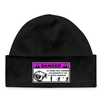 Danger - Bonnet bébé bio - noir - Devant