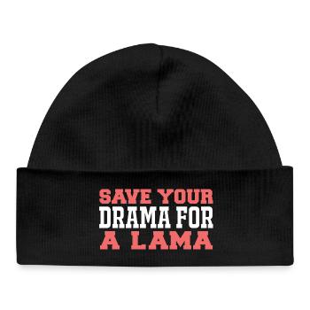 Épargne-toi du drame à un lama - Bonnet bébé bio - noir - Devant