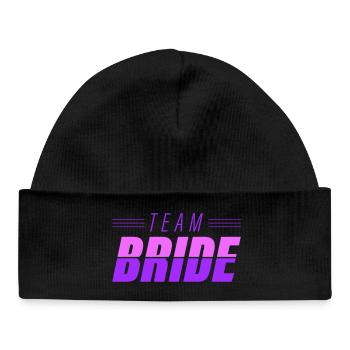 team_bride - Baby Organic Mütze - Schwarz - Vorne