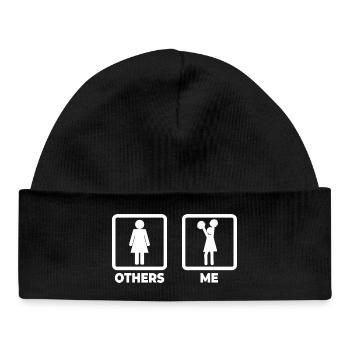 Omou bâton de pom-pom girl - Bonnet bébé bio - noir - Devant
