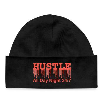 Travaillez toute la journée 24h/7 Entrepreneur motivant - Bonnet bébé bio - noir - Devant