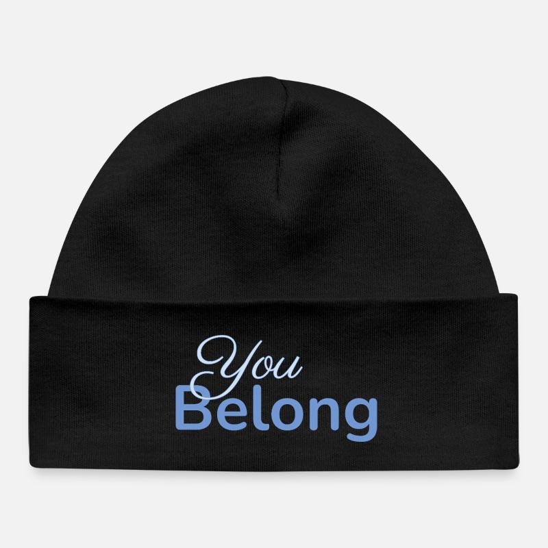 Vous appartenez à la typographie Design minimaliste - Bonnet bébé bio - noir