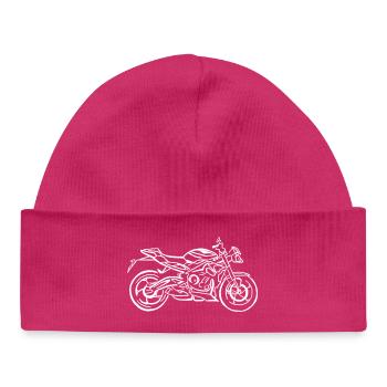 Moto Street Triple 765 RS - Bonnet bébé bio - hot pink - Devant