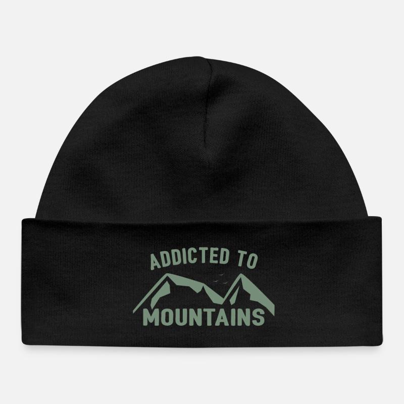 Accro à la montagne - Bonnet bébé bio - noir