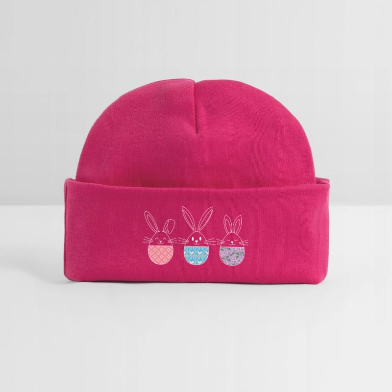 Easter, Cute Easter Bunnies Easter Eggs Drawing Baby Organic Beanie