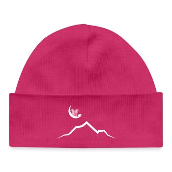 Bear Mountains Moon - Baby Organic Beanie - hot pink - Front