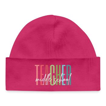 Middle School Teacher Geschenk - Baby Organic Mütze - hot Pink - Vorne