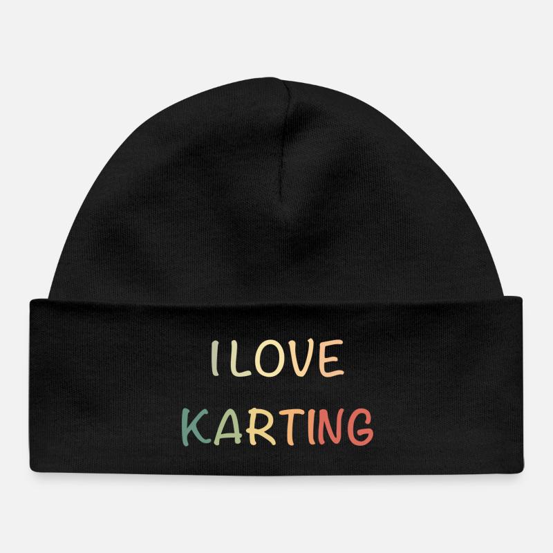 KartingLiebe Pastel Racing - Bonnet bébé bio - noir