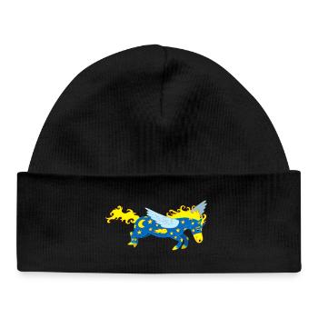Pegasus Horse - Baby Organic Beanie - black - Front