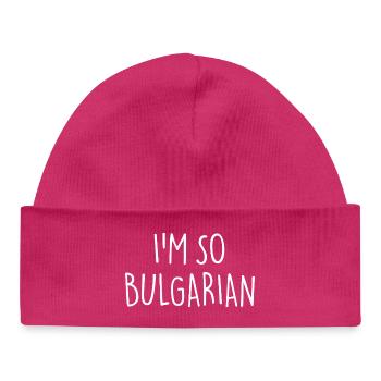 AT SO BULGARIAN Bulgaria Bulgarian - Baby Organic Beanie - hot pink - Front