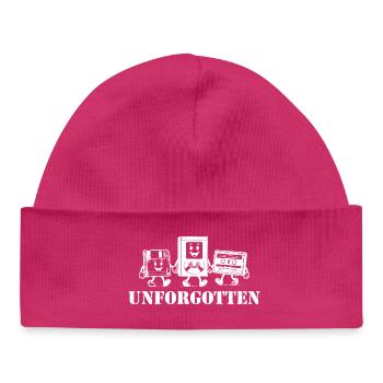 unforgotten vhs floppy disk music cassette tape - Baby Organic Mütze - hot Pink - Vorne